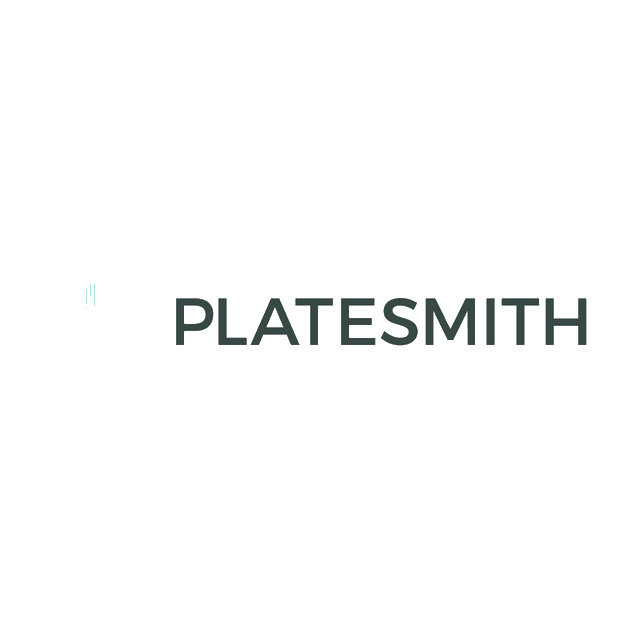 Platesmith.com logo, a brandable .com business name for sale
