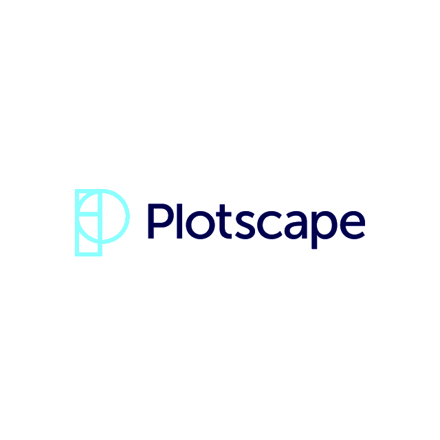 Plotscape.com logo, a brandable .com business name for sale