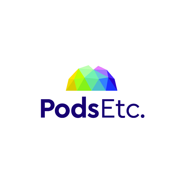 PodsEtc.com logo, a brandable .com business name for sale