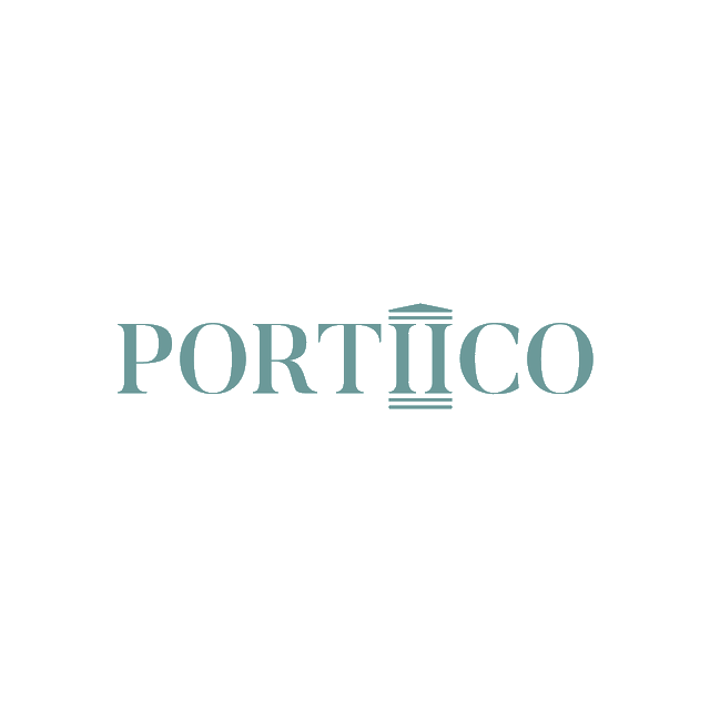Portiico.com logo, a brandable .com business name for sale