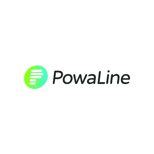 Powaline.com logo, a brandable .com business name for sale