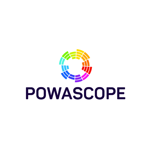 Powascope.com logo, a brandable .com business name for sale