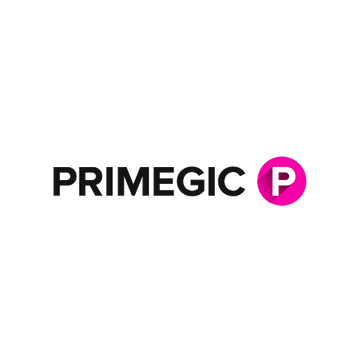 Primegic.com logo, a brandable .com business name for sale