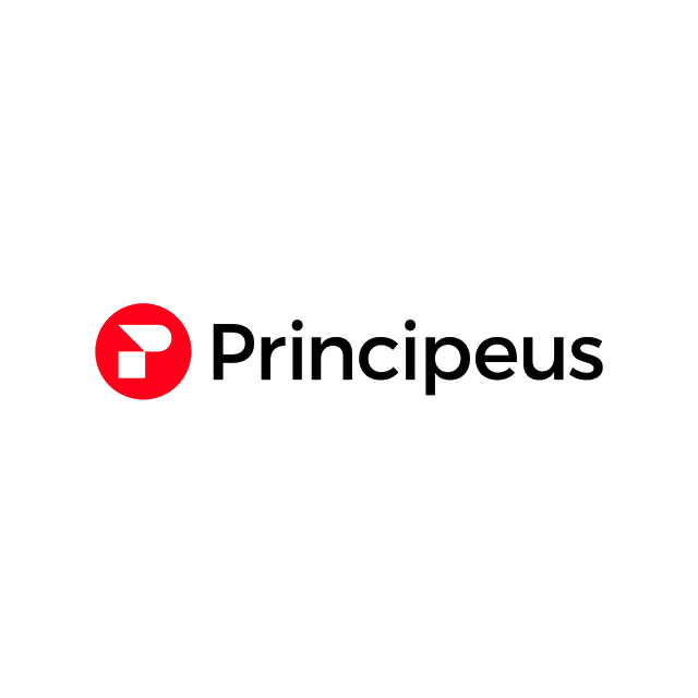 Principeus.com logo, a brandable .com business name for sale