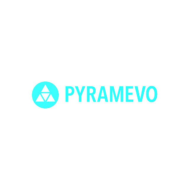 Pyramevo.com logo, a brandable .com business name for sale