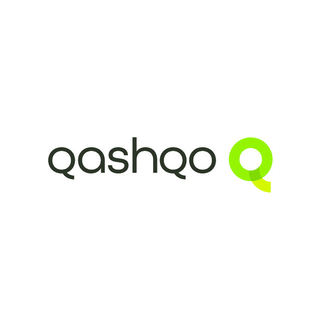 Qashqo.com logo, a brandable .com business name for sale