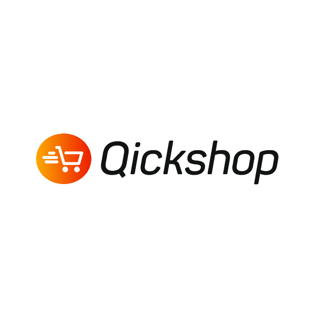 Qickshop.com logo, a brandable .com business name for sale