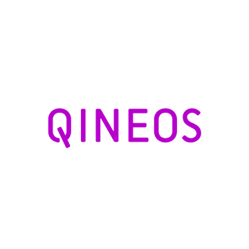 Qineos.com logo, a brandable .com business name for sale