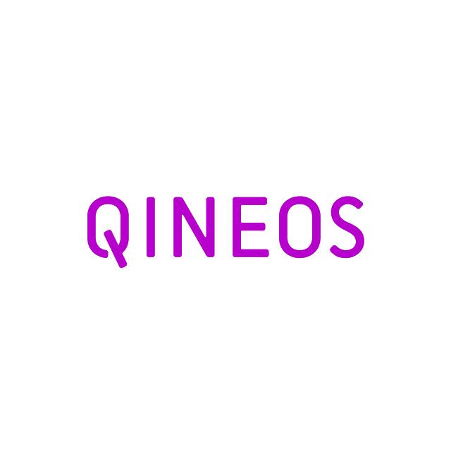 Qineos.com logo, a brandable .com business name for sale