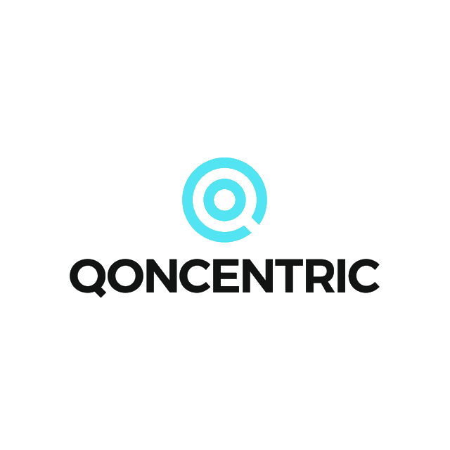Qoncentric.com logo, a brandable .com business name for sale