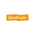 Qualitegic.com logo, a brandable .com business name for sale