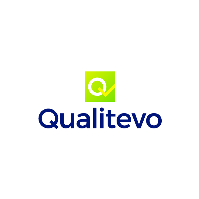 Qualitevo.com logo, a brandable .com business name for sale