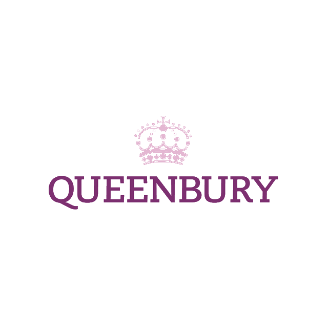 Queenbury.com logo, a brandable .com business name for sale