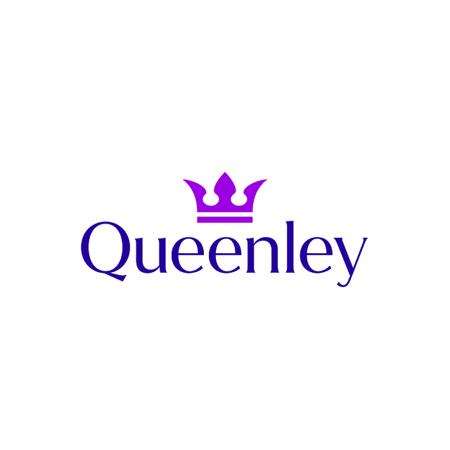 Queenley.com logo, a brandable .com business name for sale