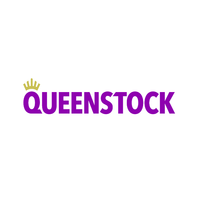 Queenstock.com logo, a brandable .com business name for sale