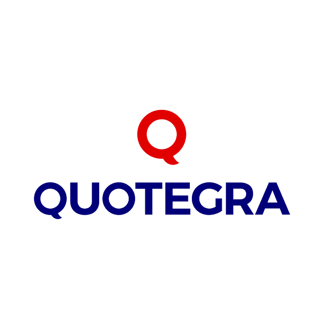 Quotegra.com logo, a brandable .com business name for sale