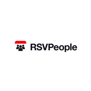 RSVPeople.com logo, a brandable .com business name for sale