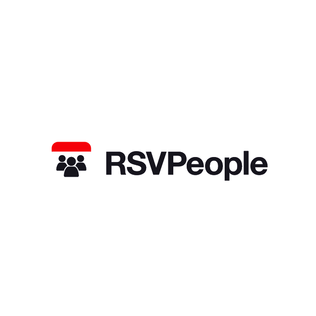 RSVPeople.com logo, a brandable .com business name for sale
