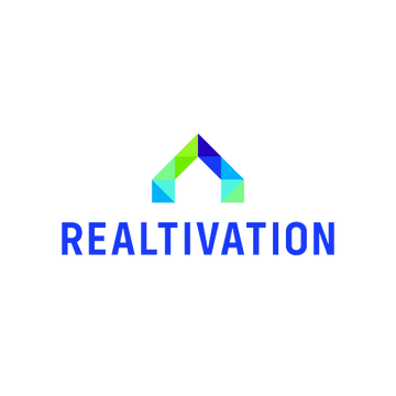 Realtivation.com logo, a brandable .com business name for sale