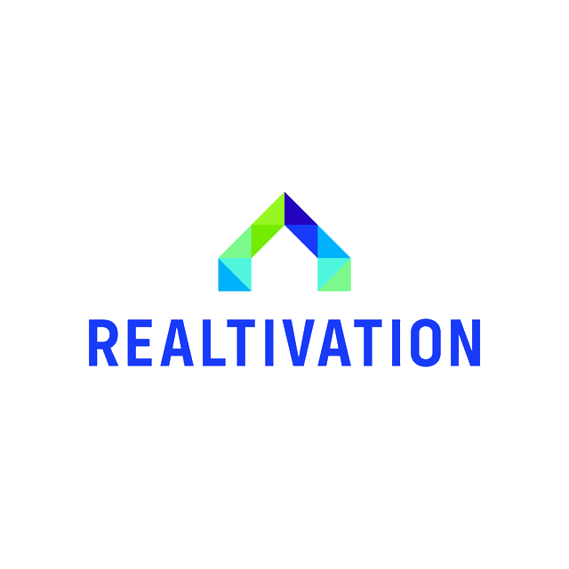 Realtivation.com logo, a brandable .com business name for sale