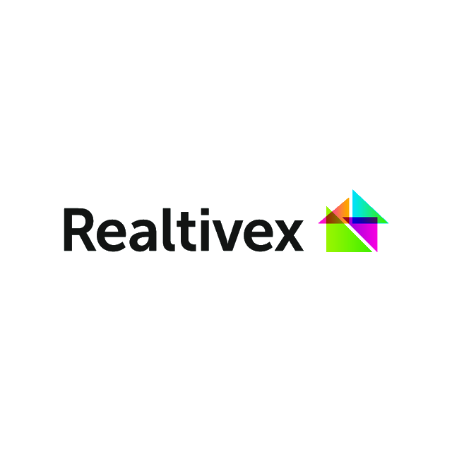 Realtivex.com logo, a brandable .com business name for sale