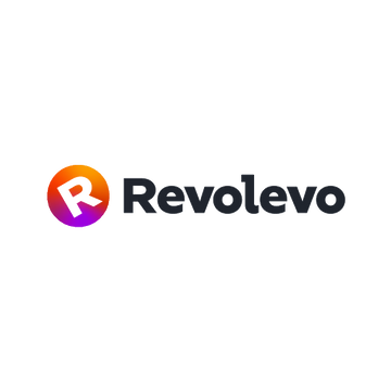 Revolevo.com logo, a brandable .com business name for sale