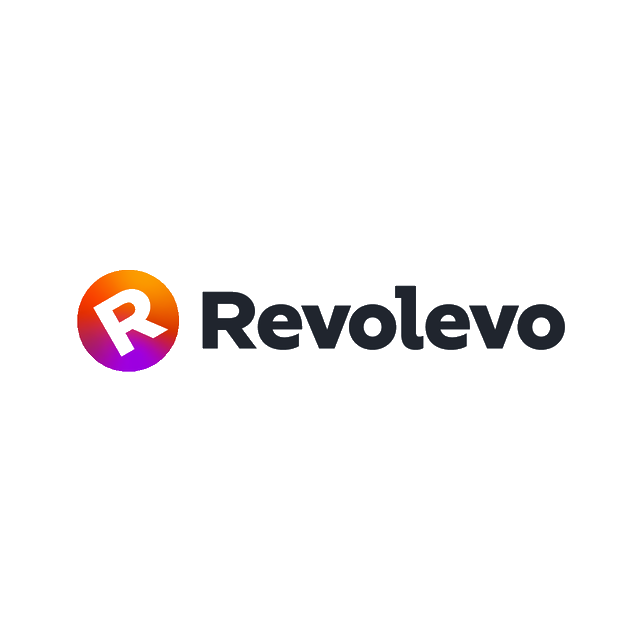 Revolevo.com logo, a brandable .com business name for sale