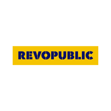 Revopublic.com logo, a brandable .com business name for sale