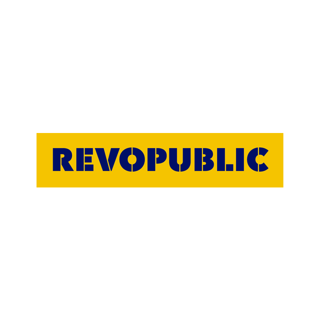 Revopublic.com logo, a brandable .com business name for sale