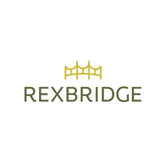 Rexbridge.com logo, a brandable .com business name for sale
