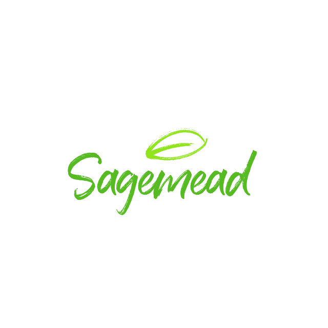Sagemead.com logo, a brandable .com business name for sale