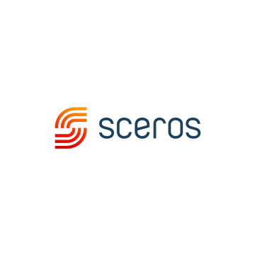 Sceros.com logo, a brandable .com business name for sale