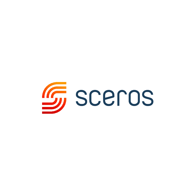 Sceros.com logo, a brandable .com business name for sale