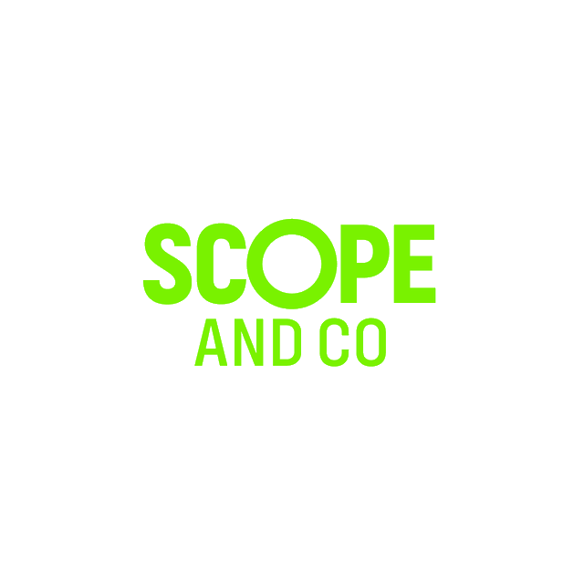 ScopeAndCo.com logo, a brandable .com business name for sale