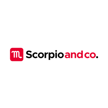 ScorpioAndCo.com logo, a brandable .com business name for sale