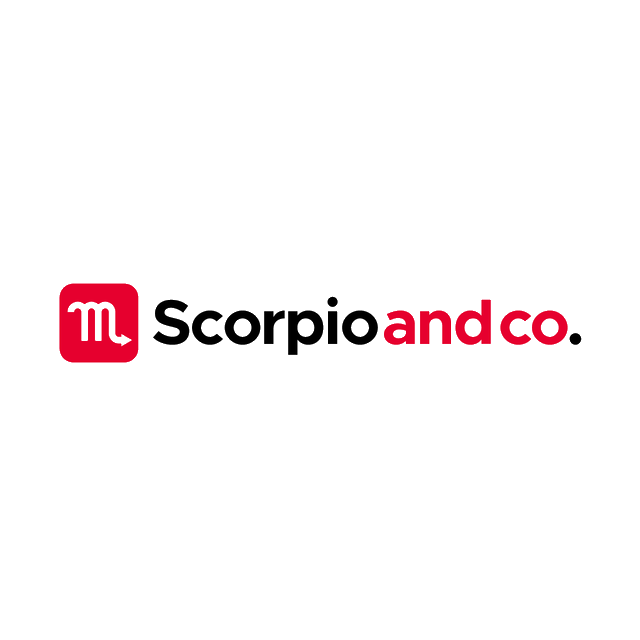 ScorpioAndCo.com logo, a brandable .com business name for sale