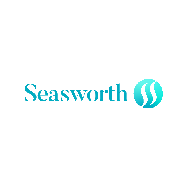 Seasworth.com logo, a brandable .com business name for sale