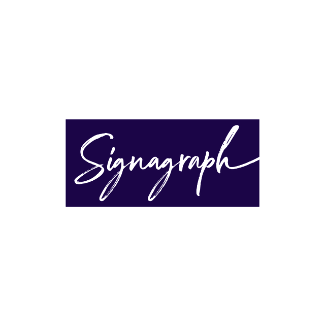 Signagraph.com logo, a brandable .com business name for sale