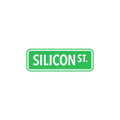 SiliconSt.com logo, a brandable .com business name for sale