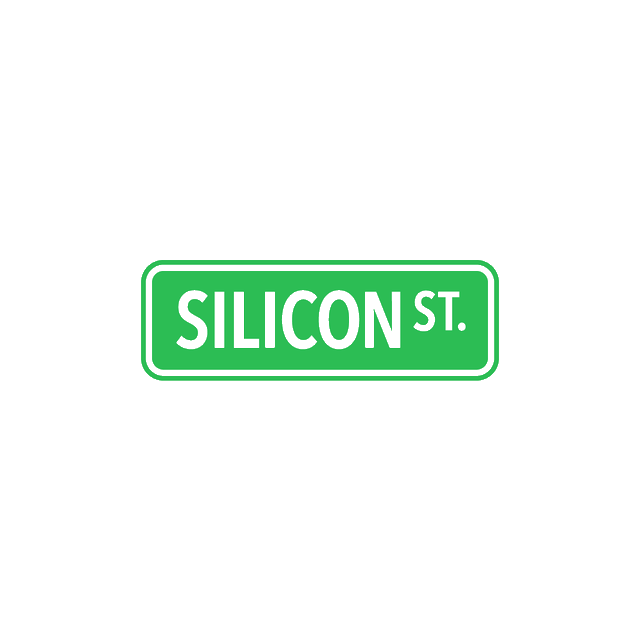 SiliconSt.com logo, a brandable .com business name for sale