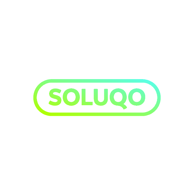 Soluqo.com logo, a brandable .com business name for sale