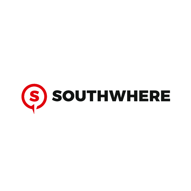 Southwhere.com logo, a brandable .com business name for sale
