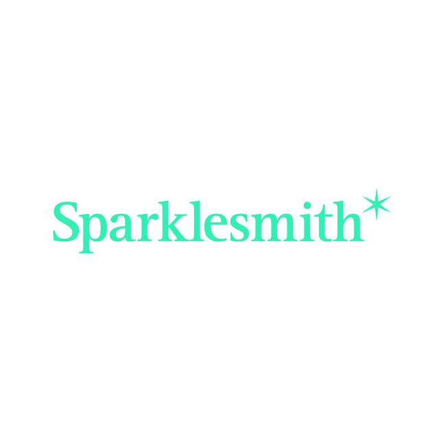 Sparklesmith.com logo, a brandable .com business name for sale