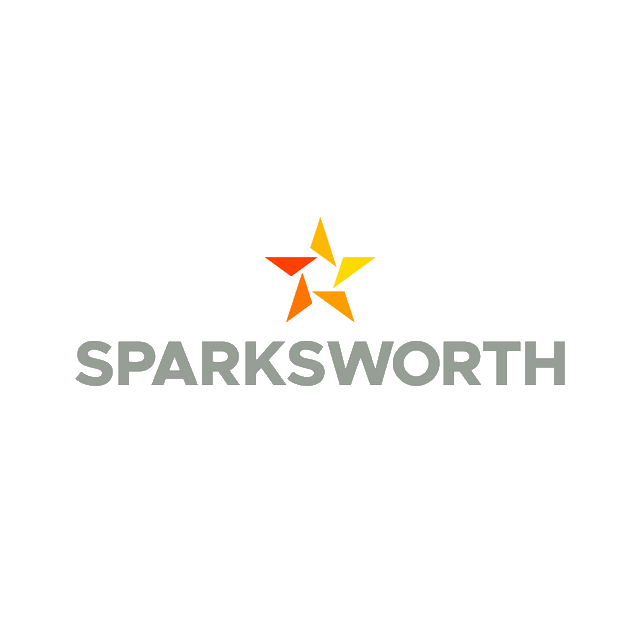Sparksworth.com logo, a brandable .com business name for sale