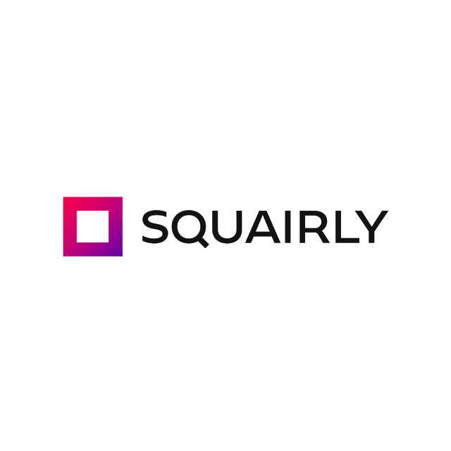 Squairly.com logo, a brandable .com business name for sale