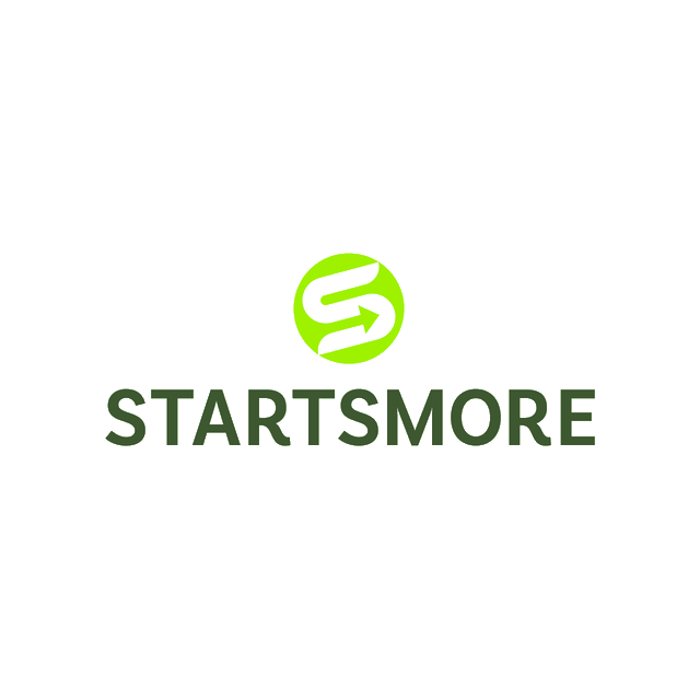 Startsmore.com logo, a brandable .com business name for sale