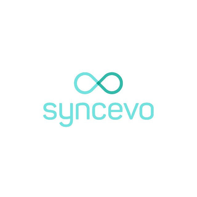 Syncevo.com logo, a brandable .com business name for sale