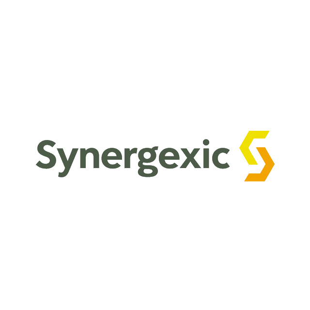 Synergexic.com logo, a brandable .com business name for sale