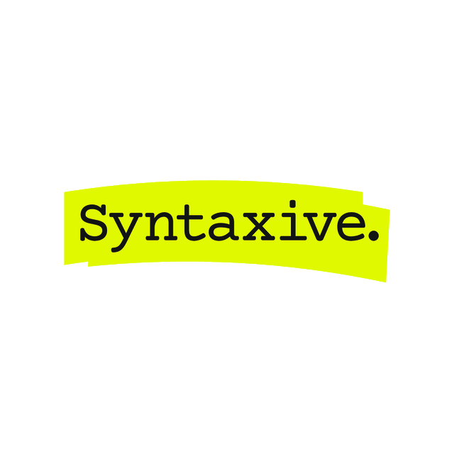Syntaxive.com logo, a brandable .com business name for sale
