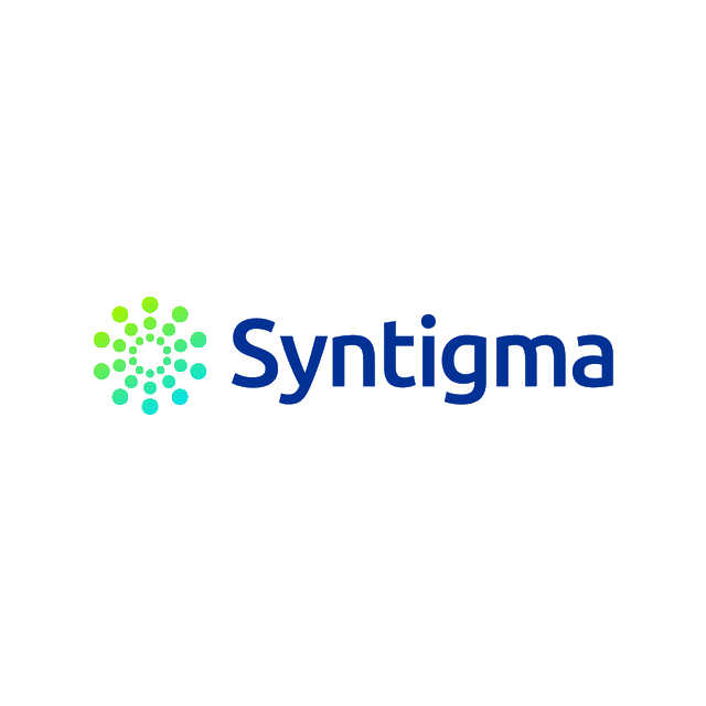 Syntigma.com logo, a brandable .com business name for sale